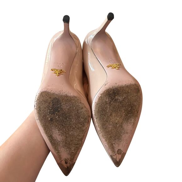 Prada Nude Bow Heels - Picture 5 of 12